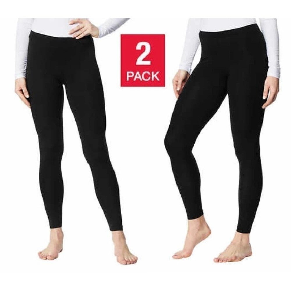 NEW 32 Degrees Heat Women's XL 2 Pack Black Base Layer Thermal Pants